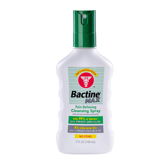 Bactine Max First Aid Pain Relief Cleansing Spray with Lidocaine - 5 fl oz