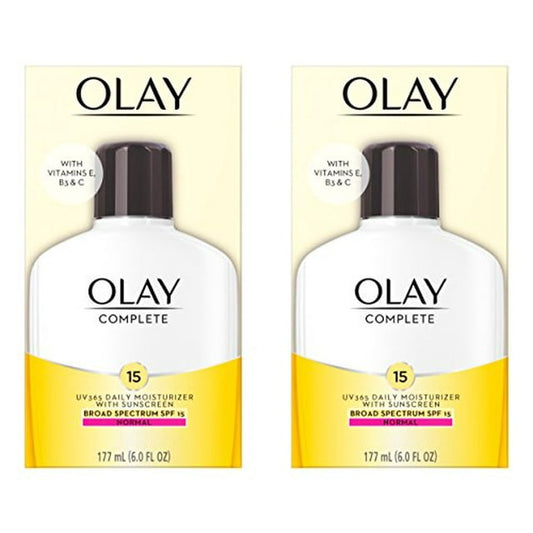 Olay Complete Lotion All Day Moisturizer with SPF 15, 6.0 fl oz, Pack of 2