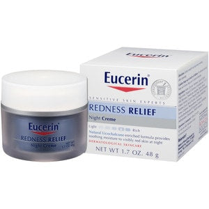 Eucerin Redness Relief Soothing Night Cream for Sensitive Skin, 1.7 oz