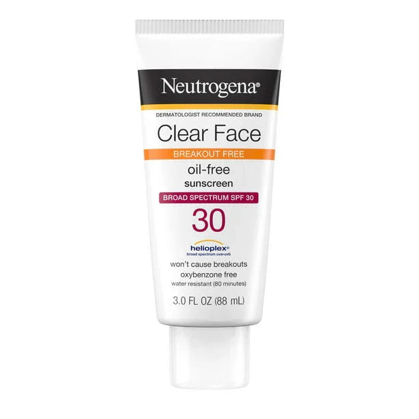 Neutrogena Clear Face Liquid Lotion Sunscreen with SPF 30, 3 fl. oz - Exotic Pro
