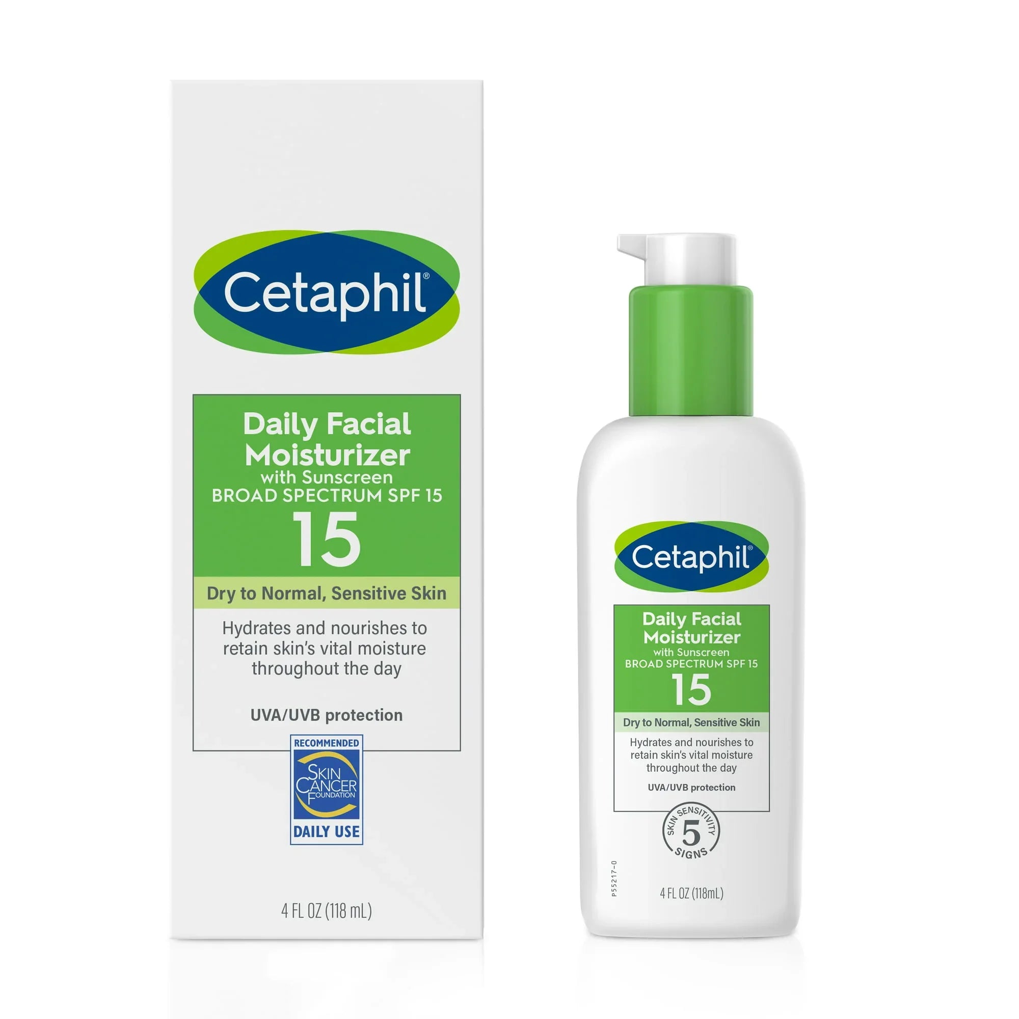 Cetaphil Daily Facial Moisturizer with SPF15, For Sensitive Skin, 4 oz - Exotic Pro