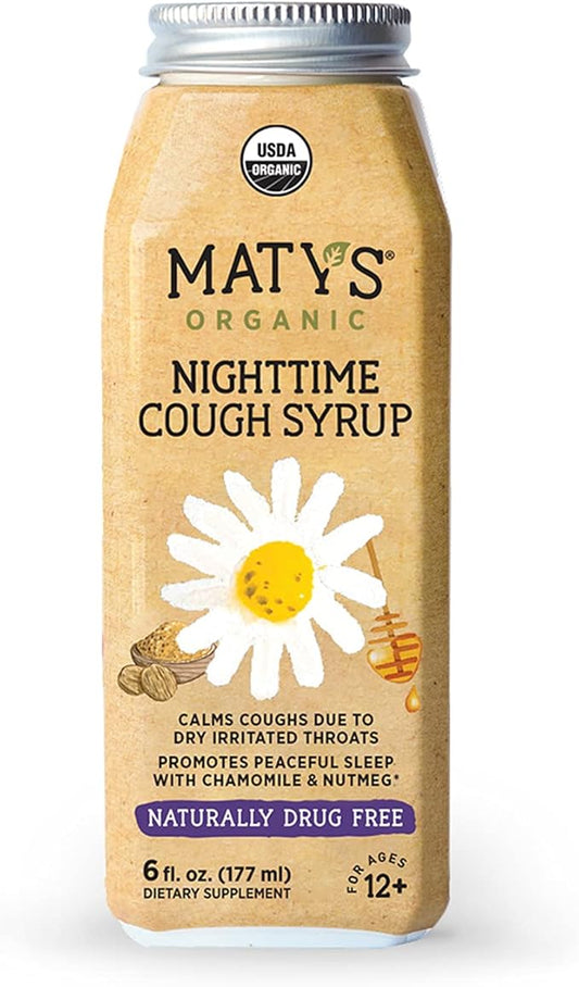 Maty's Organic Nighttime Cough Syrup for Adults, 6 fl oz