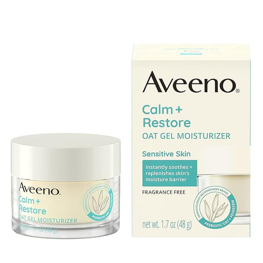 Aveeno Calm + Restore Oat Gel Moisturizer for Sensitive Skin, 1.7 oz