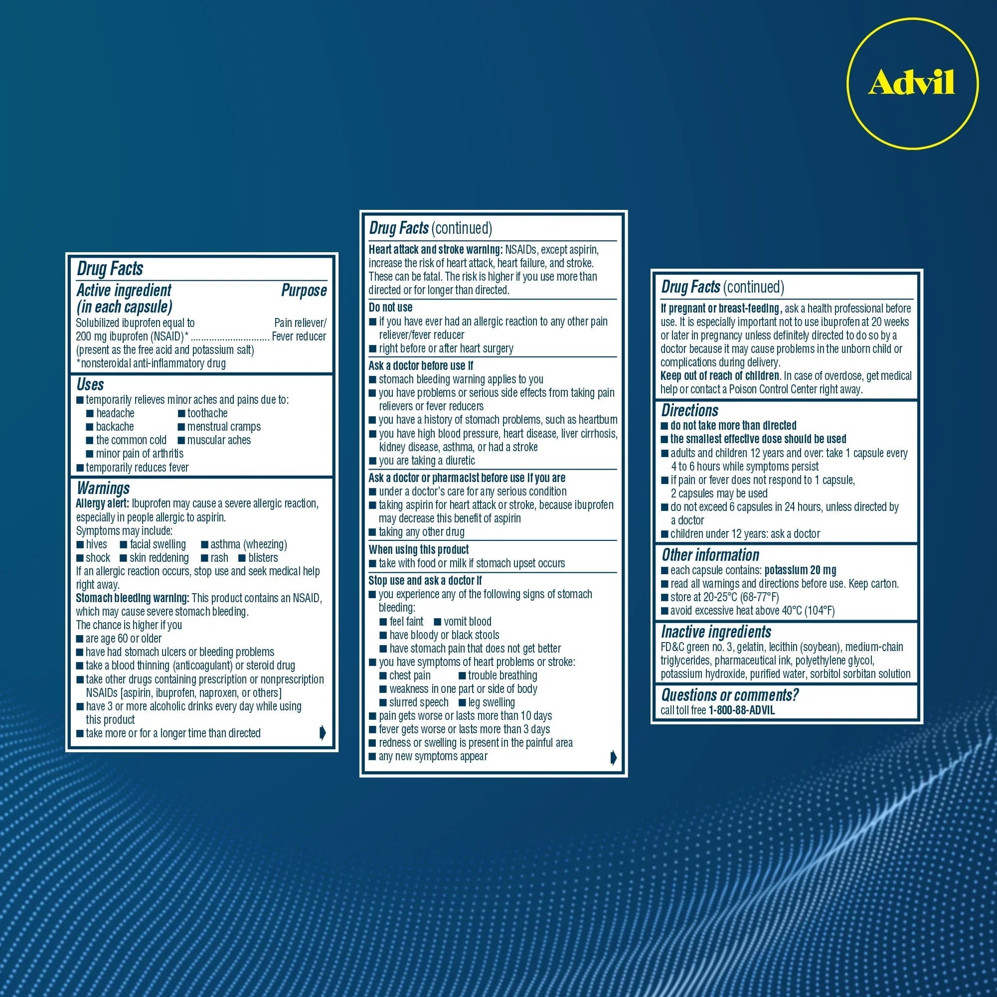 Advil Liqui-Gels 200mg Ibuprofen Pain Reliever & Fever Reducer – 80 Ct - Exotic Pro