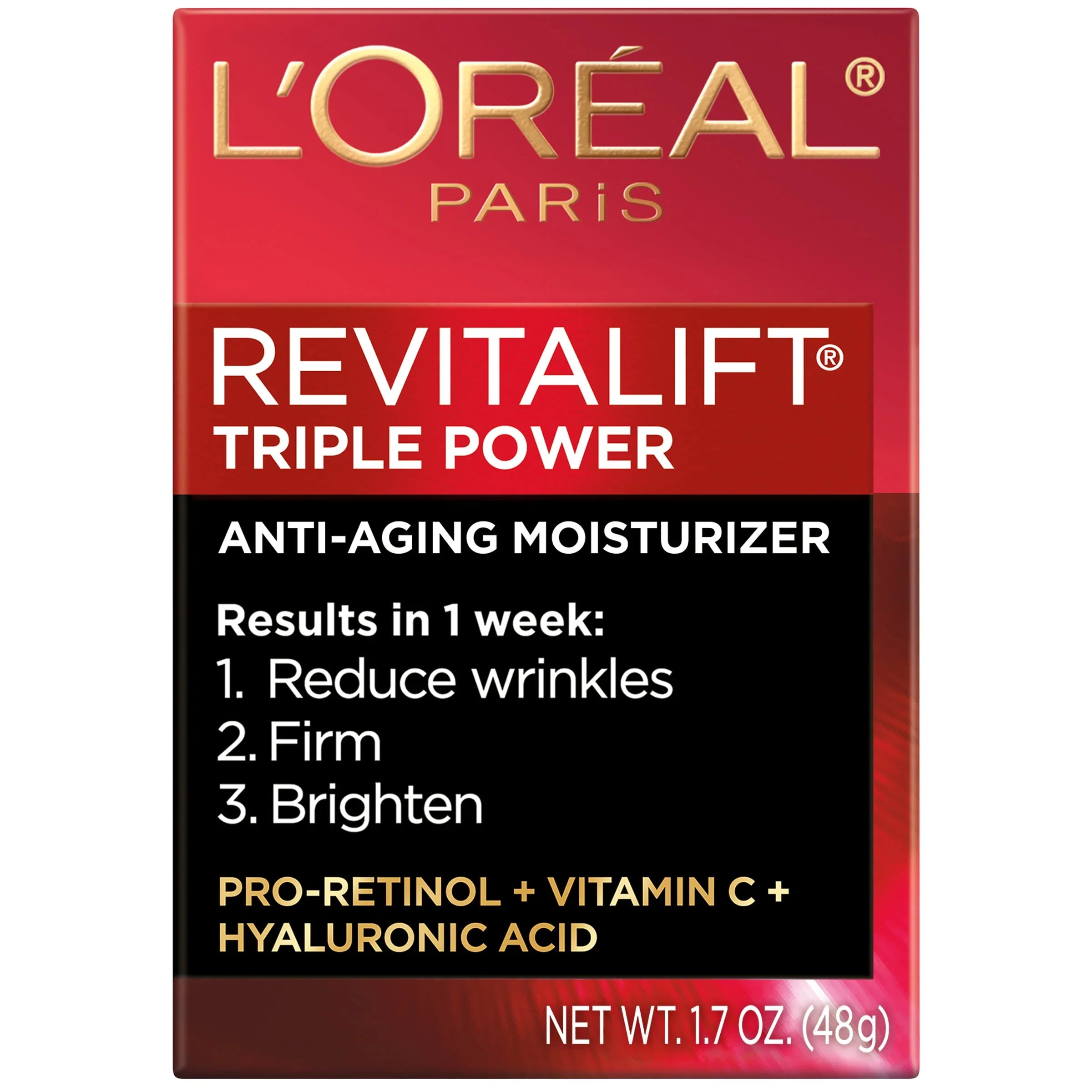 L'Oreal Paris Revitalift Triple Power Anti-Aging Moisturizer, 1.7 oz - Exotic Pro