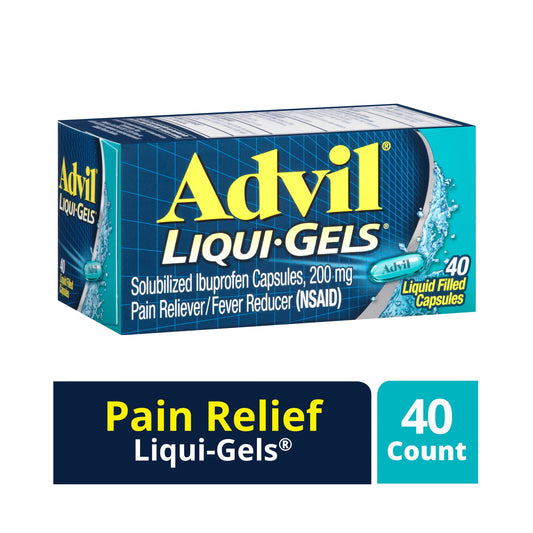 Advil Liqui-Gels 200mg Ibuprofen Pain & Fever Relief Capsules – 40 Ct