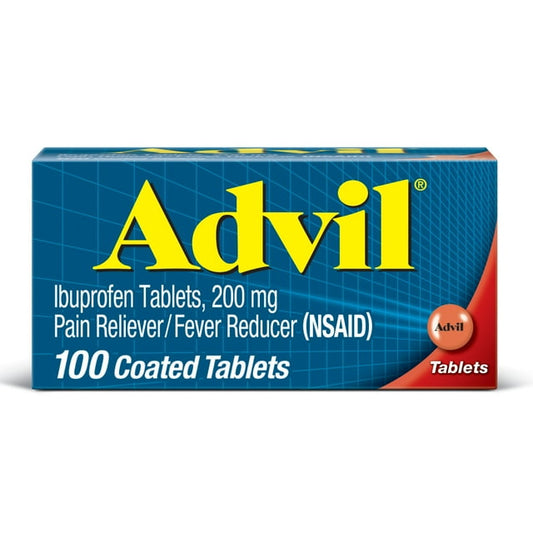 Advil Tablets – 200mg Ibuprofen Pain Relief & Fever Reducer, 100 Ct