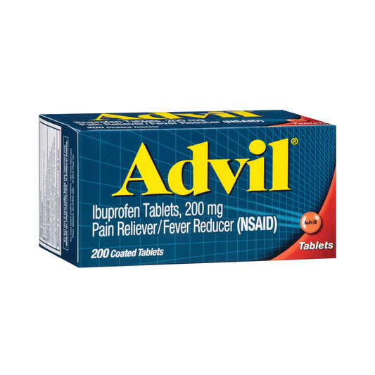 Advil Tablets – 200mg Ibuprofen Pain Relief & Fever Reducer, 200 Ct