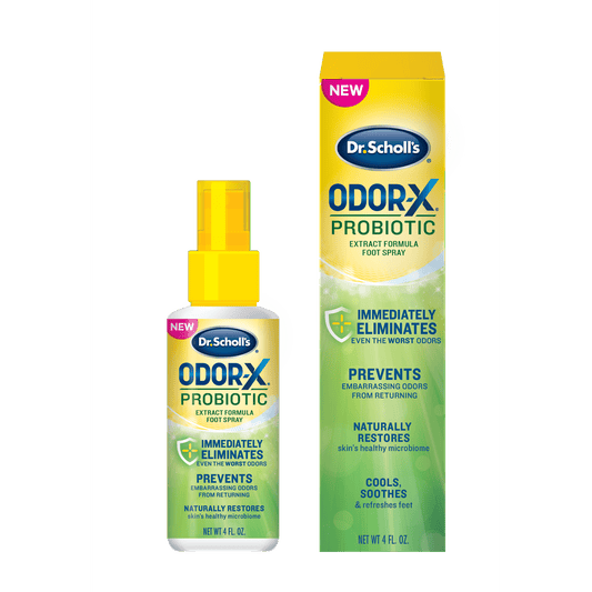 Dr. Scholl's Odor-X Probiotic Foot Spray – Eliminates & Prevents Odor, 4oz