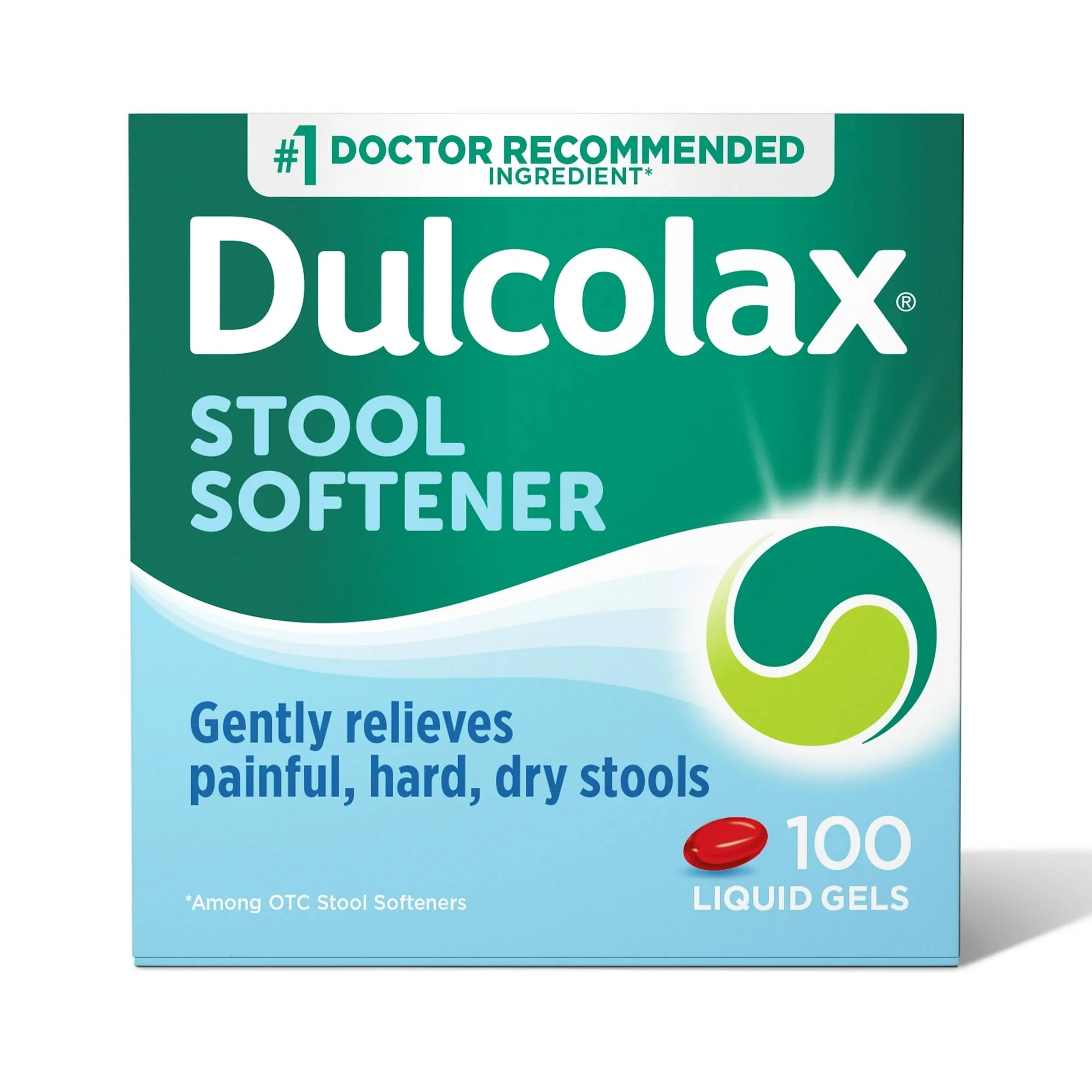 Dulcolax Stool Softener 100 Ct | 100mg Docusate Sodium Gentle Laxative Gelcaps - Exotic Pro