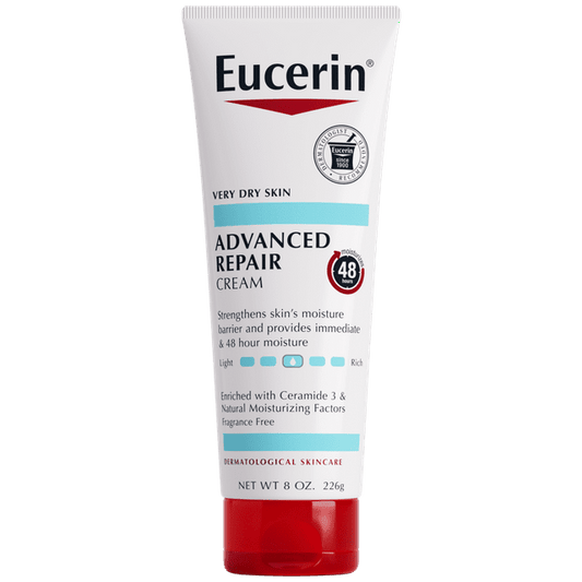 Eucerin Advanced Repair Body Cream for Very Dry Skin, Fragrance-Free, 8 oz