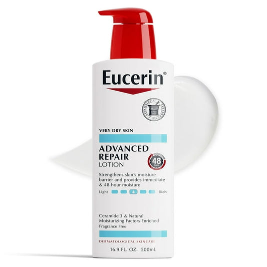 Eucerin Advanced Repair Body Lotion for Very Dry Skin, Fragrance-Free, 16.9 oz