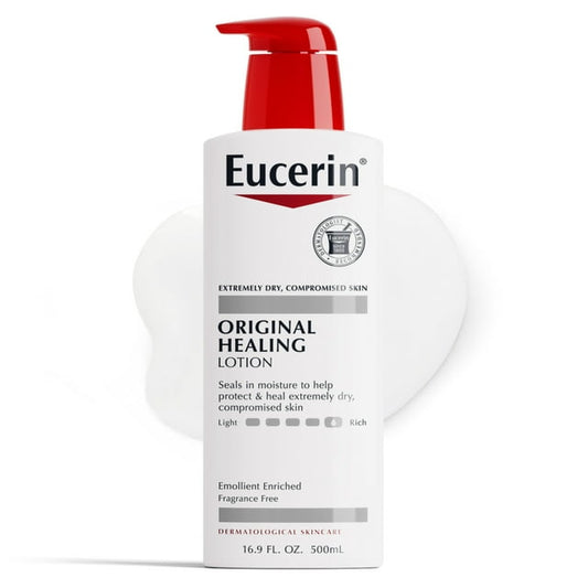 Eucerin Original Healing Body Lotion for Dry Skin, Fragrance-Free, 16.9 oz