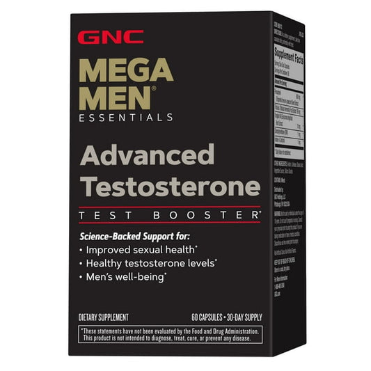 GNC Mega Men Advanced Testosterone Support – 60 Capsules, 30-Day Supply