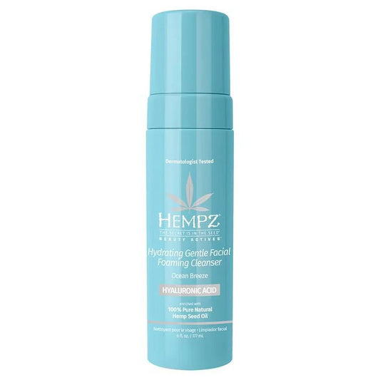 Hempz Ocean Breeze Foaming Facial Cleanser 6 oz | Hydrating & Gentle Wash - Exotic Pro