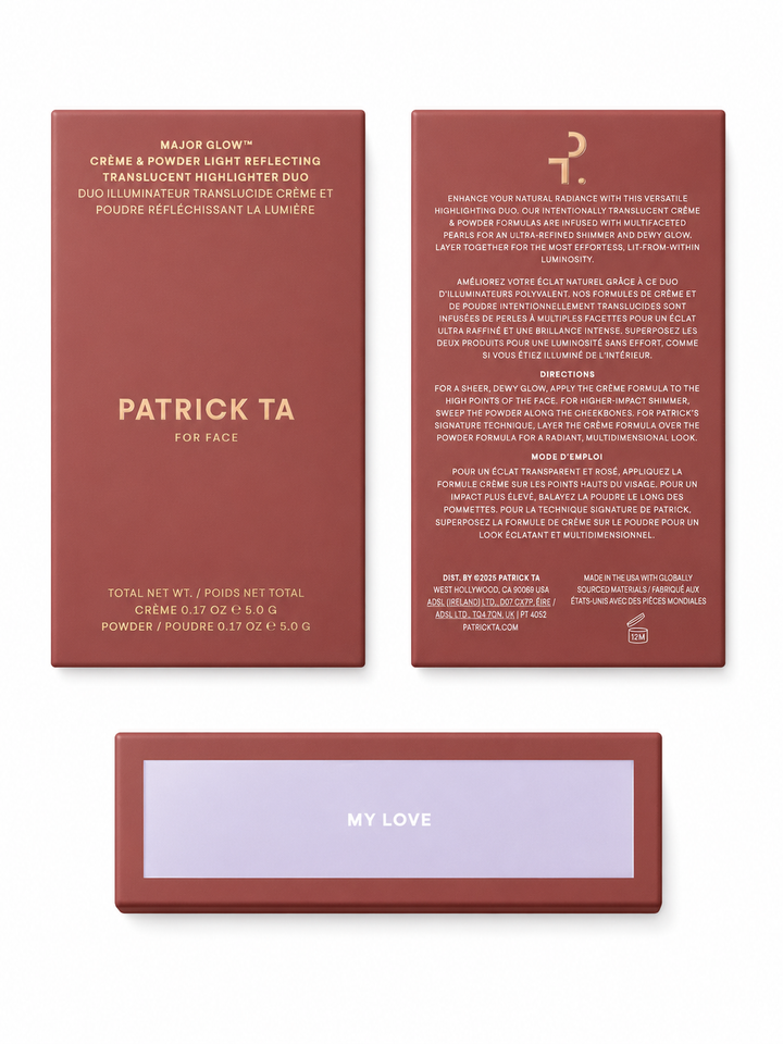 Patrick Ta Major Glow Crème &amp; Powder Highlighter Duo – My Love 0.35 oz