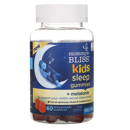 Mommy's Bliss Kids Sleep Gummies 60 Ct Melatonin Strawberry Flavor Ages 3+