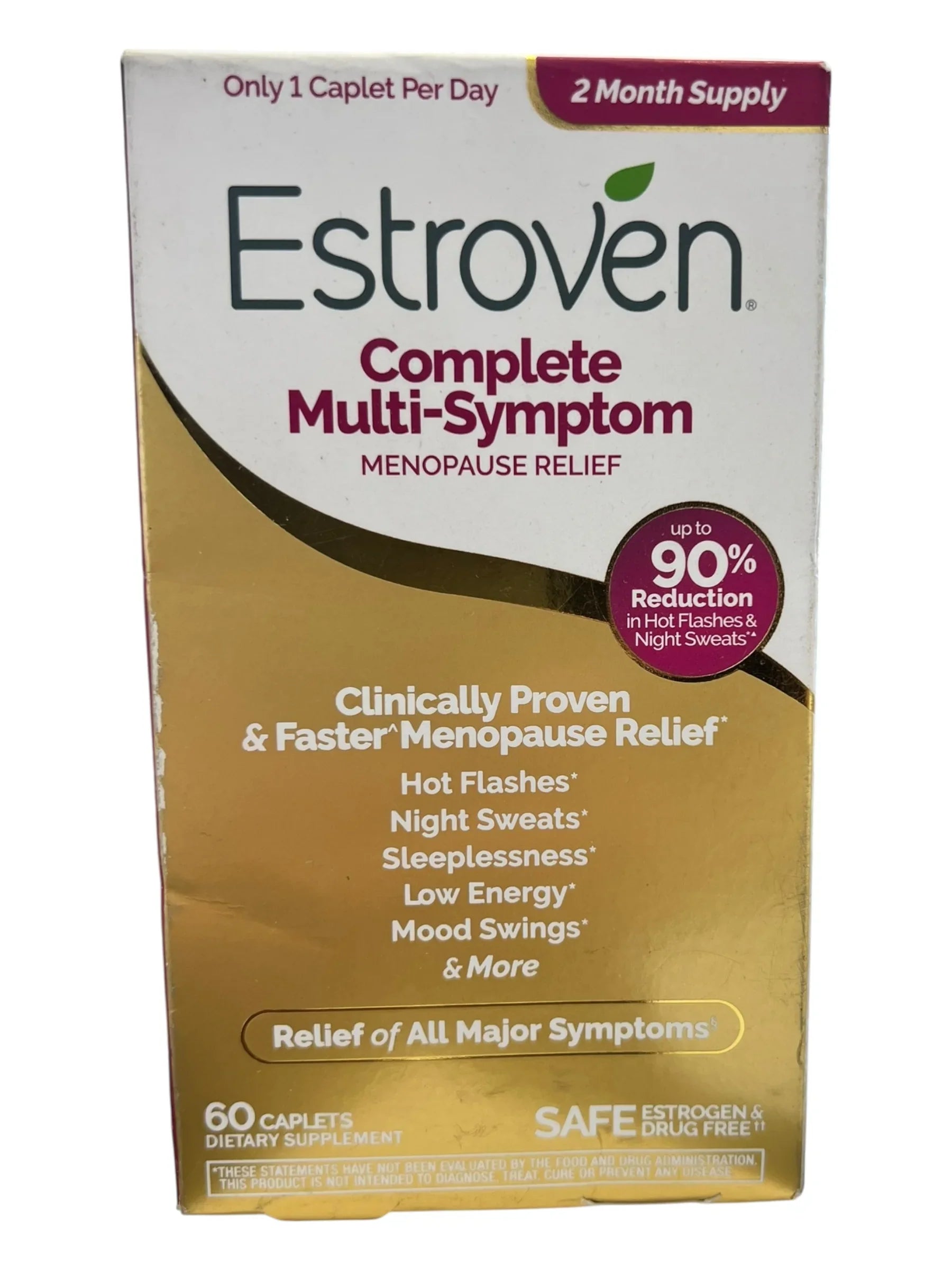 Estroven Complete Menopause Relief with Rhubarb Root Extract, 60 Ct - Exotic Pro
