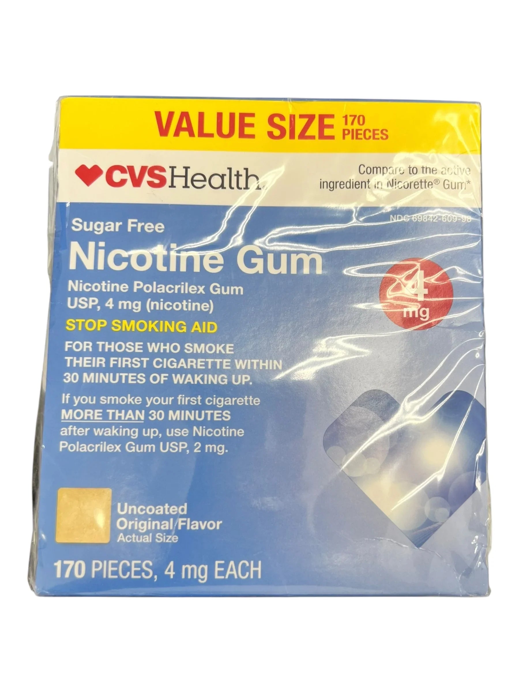 CVS Nicotine Gum 4mg Coated Original Flavor – 170 Pieces - Exotic Pro