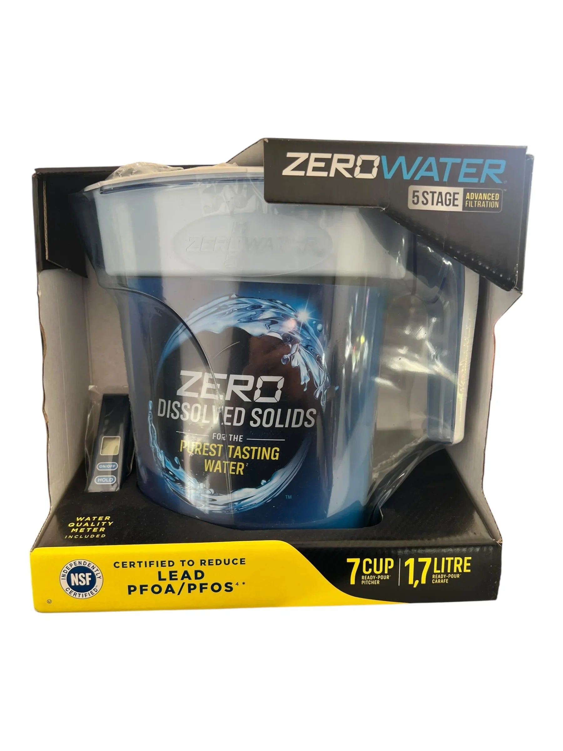 ZeroWater 7-Cup 5-Stage Ready-Pour Pitcher with Filter System - Exotic Pro