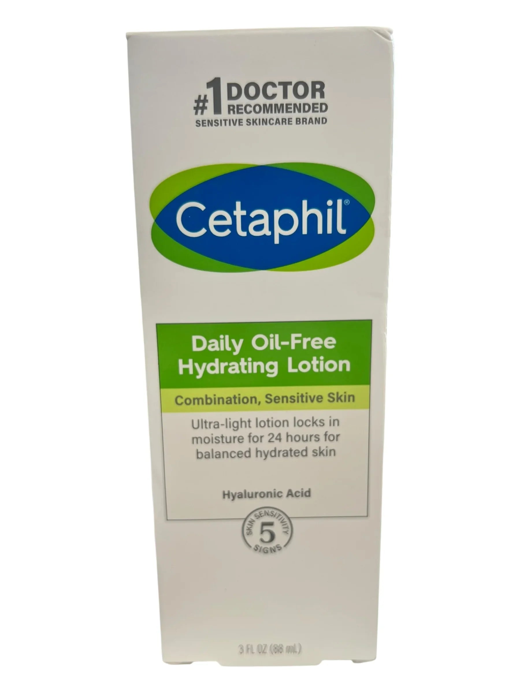 Cetaphil Oil-Free Hydrating Lotion with Hyaluronic Acid, Sensitive Skin, 3oz - Exotic Pro