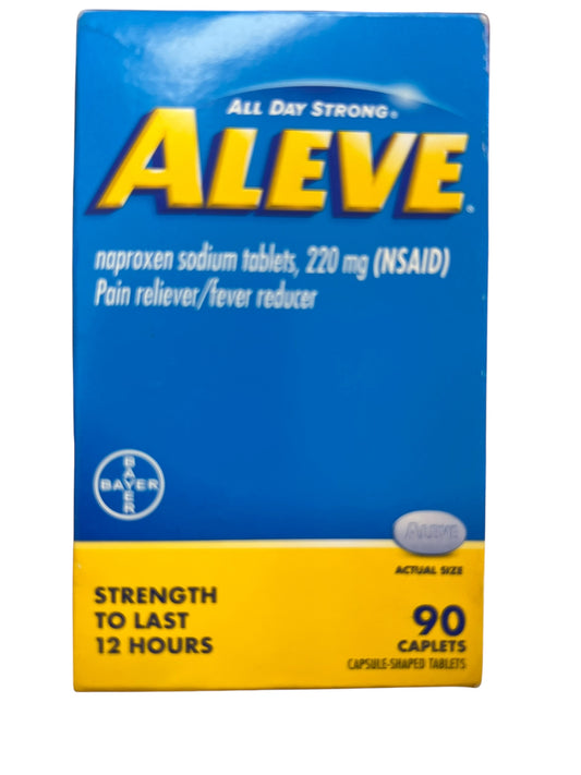 Aleve Pain Relief Caplets with Naproxen Sodium – 90 Count - Exotic Pro