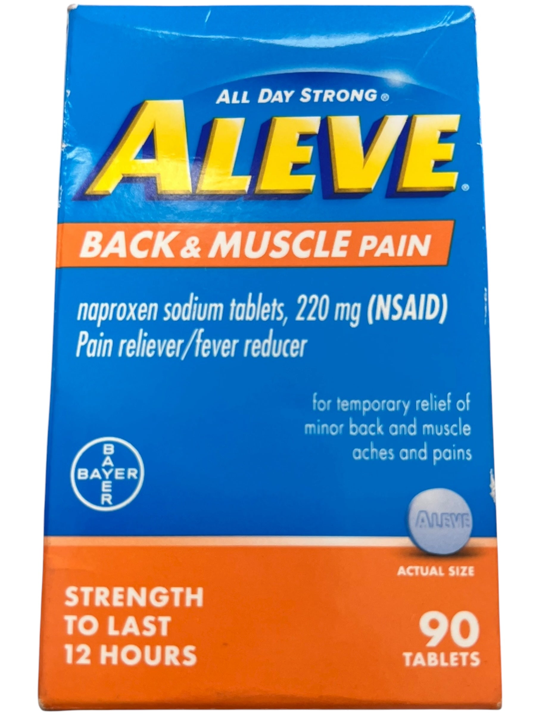 Aleve Back & Muscle Pain Relief Naproxen Sodium Tablets – 90 Count - Exotic Pro