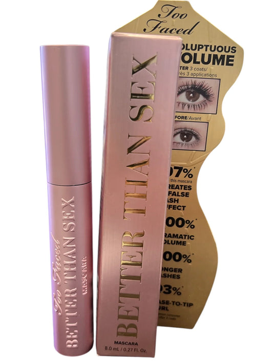 Too Faced Better Than Sex Mascara - Black - Full Size 0.27 oz - Exotic Pro