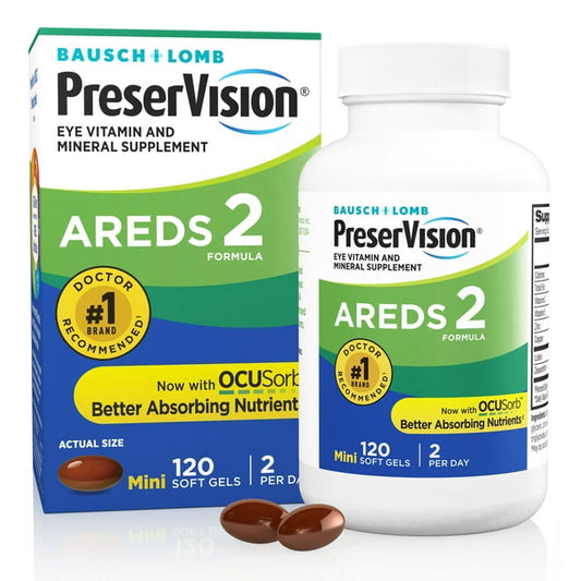 PreserVision AREDS 2 + Multivitamin Eye Supplement – 120 MiniGels