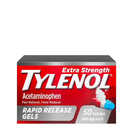 Tylenol Extra Strength Rapid Release Gels 500mg Acetaminophen – 50 Ct