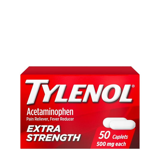 Tylenol Extra Strength 500mg Acetaminophen Caplets – 50 Count