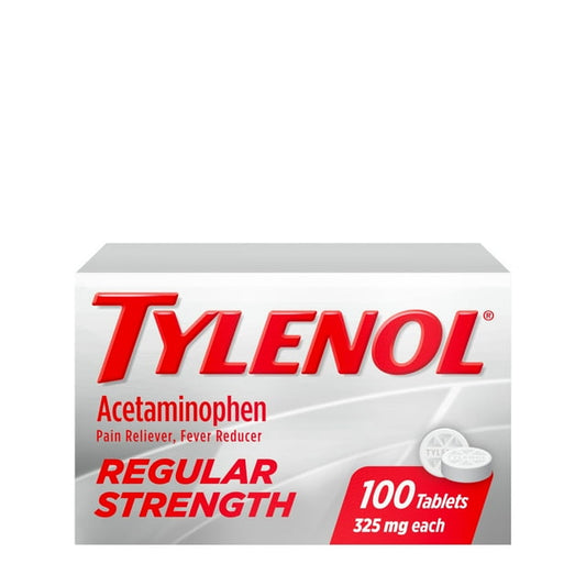 Tylenol Regular Strength 325mg Acetaminophen Tablets – 100 Count