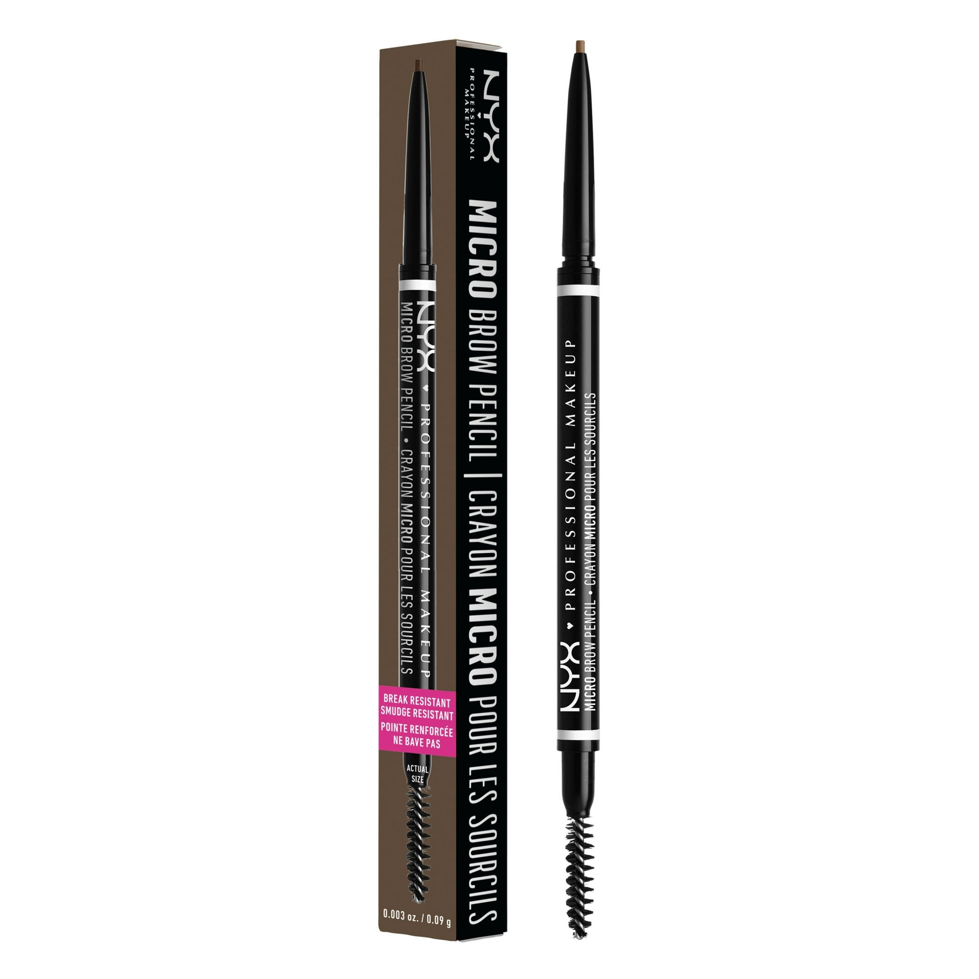NYX Micro Eyebrow Pencil - Grey | Vegan Precision Brow Pencil 0.003 oz - Exotic Pro