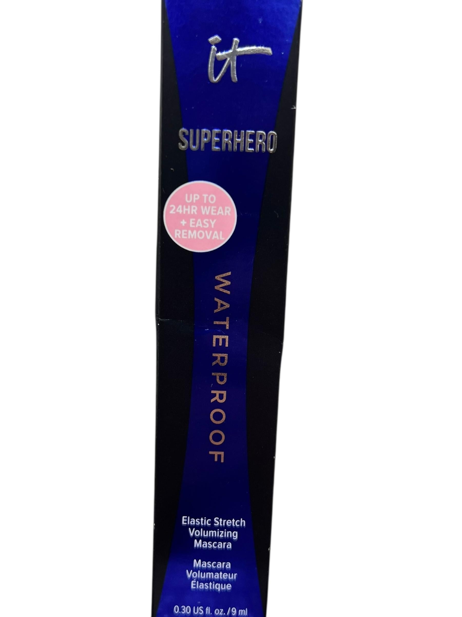 IT Cosmetics Superhero Waterproof Mascara – Volumizing Black 0.30 oz / 9mL