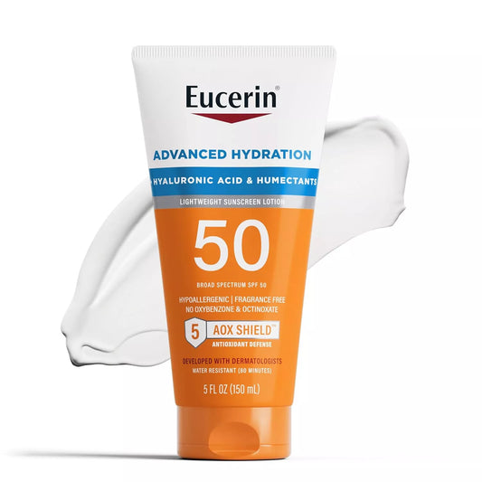 Eucerin Advanced Hydration Sunscreen Lotion SPF 50 – Lightweight (5oz)