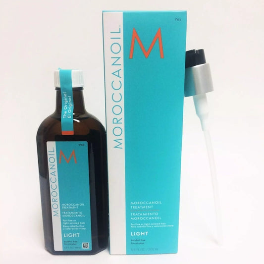 Moroccanoil Oil Treatment Light with Pump, 6.8 oz / 200 mL - For Fine & Light-Colored Hair