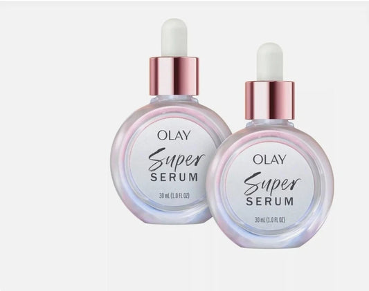 Olay Super Serum 5-in-1 Anti-Aging Face Serum, Smoothing Skin Care, All Skin Types (PACK OF 2)